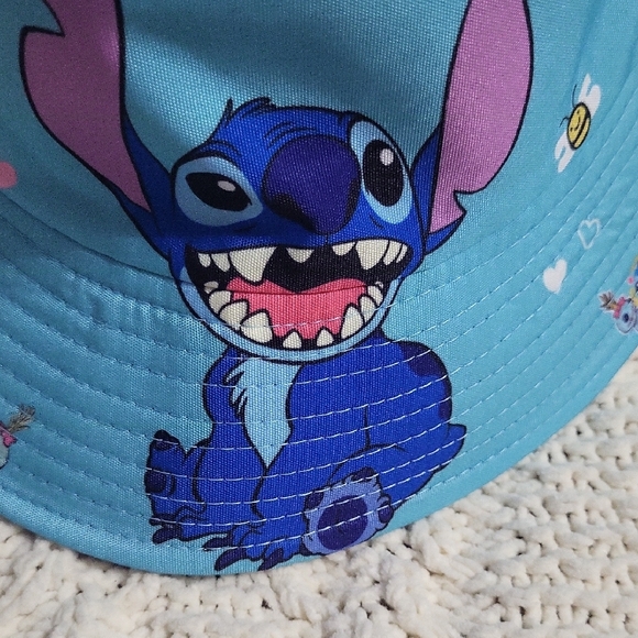 Stitch Blue Kids Hat with Cartoon Design - Picture 3 of 5